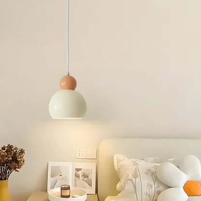 Modern White Glass 3 Light Pendant Light with Beaded Detail for Living Room Image - 14