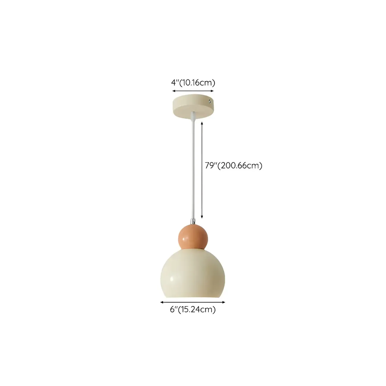 Modern White Glass 3 Light Pendant Light with Beaded Detail for Living Room #size
