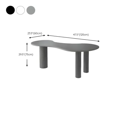 Modern Free From Writing Desk with 3 Legs #size