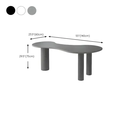 Modern Free From Writing Desk with 3 Legs Image - 15