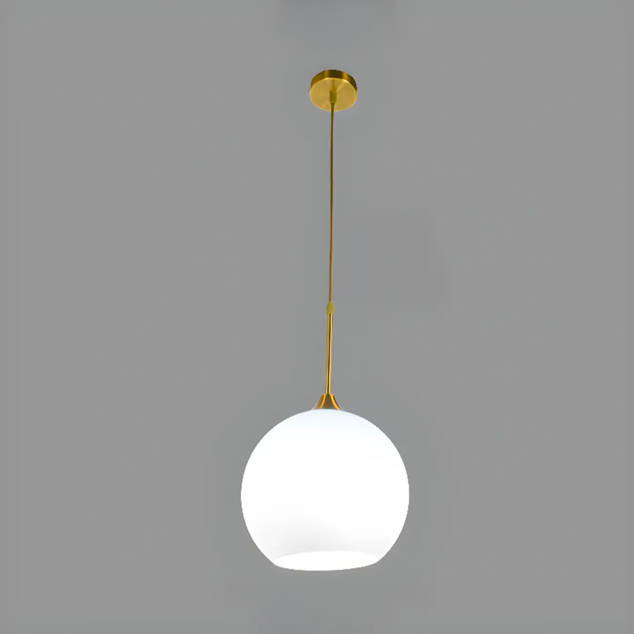 Nordic Milky Glass Globe Hanging LED Lamp for Restaurant Image - 2 | homeyfad