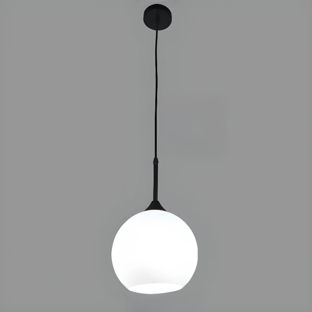 Nordic Milky Glass Globe Hanging LED Lamp for Restaurant Image - 3 | homeyfad
