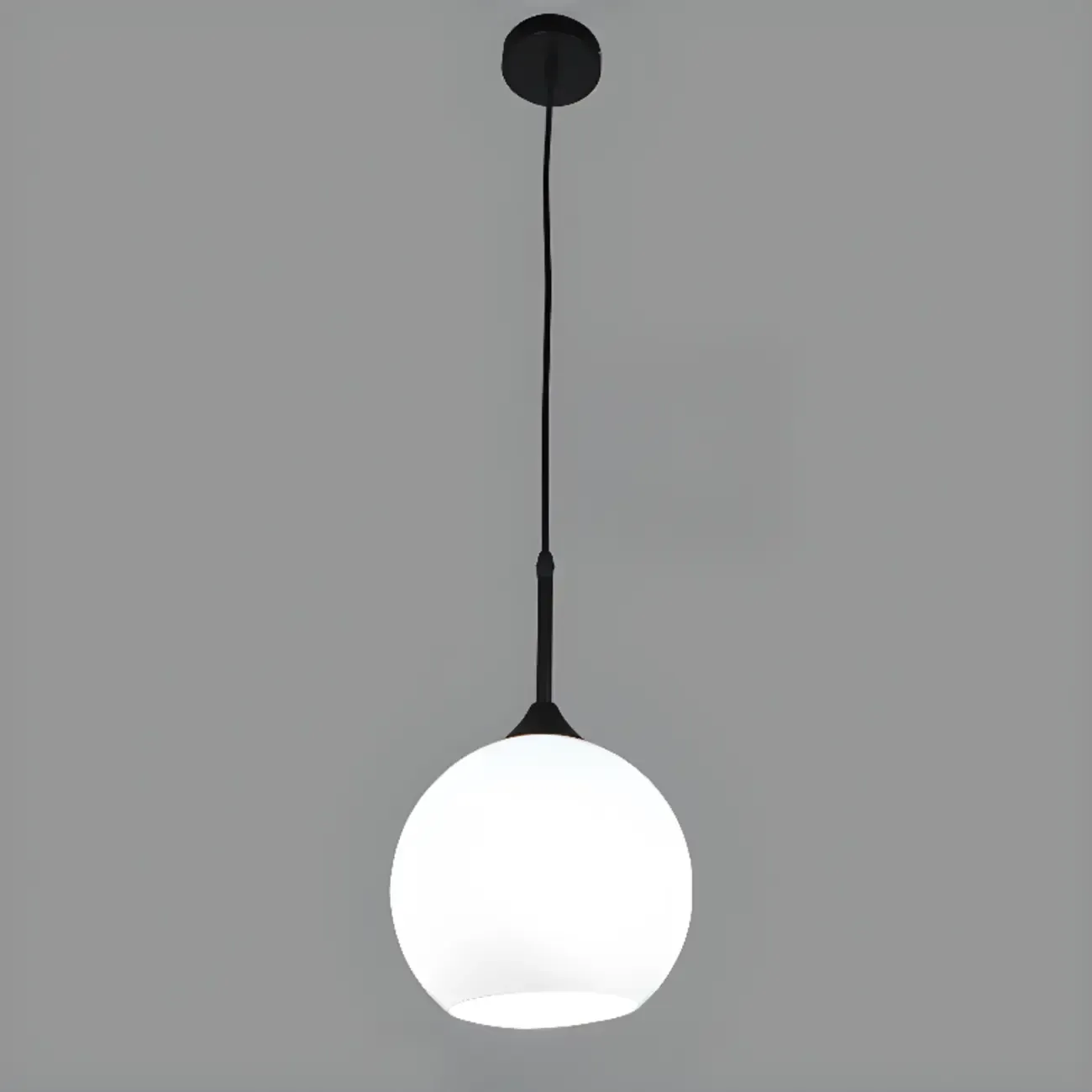 Nordic Milky Glass Globe Hanging LED Lamp for Restaurant Image - 3