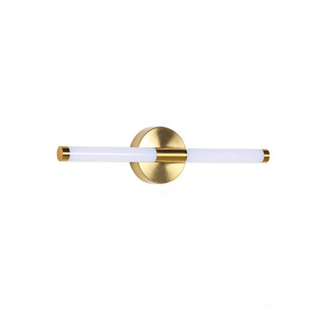 Minimalist Dimmable Gold Tube Vanity Light for Bathroom Image - 2 | homeyfad