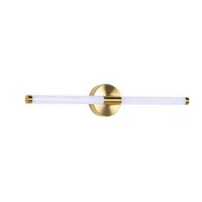 Minimalist Dimmable Gold Tube Vanity Light for Bathroom Image - 3