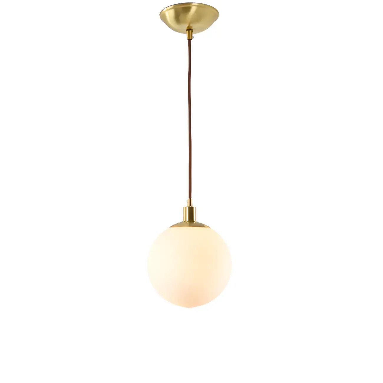 Nordic Milky Glass Globe Hanging LED Lamp for Restaurant Image - 8