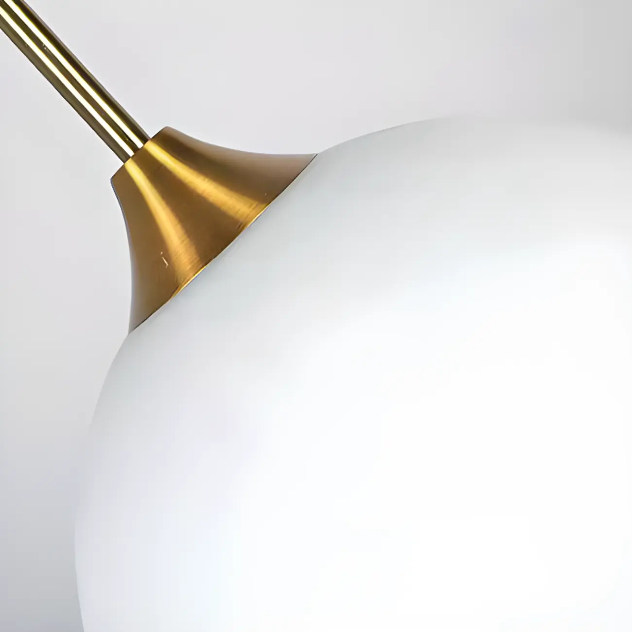 Nordic Milky Glass Globe Hanging LED Lamp for Restaurant Image - 9 | homeyfad