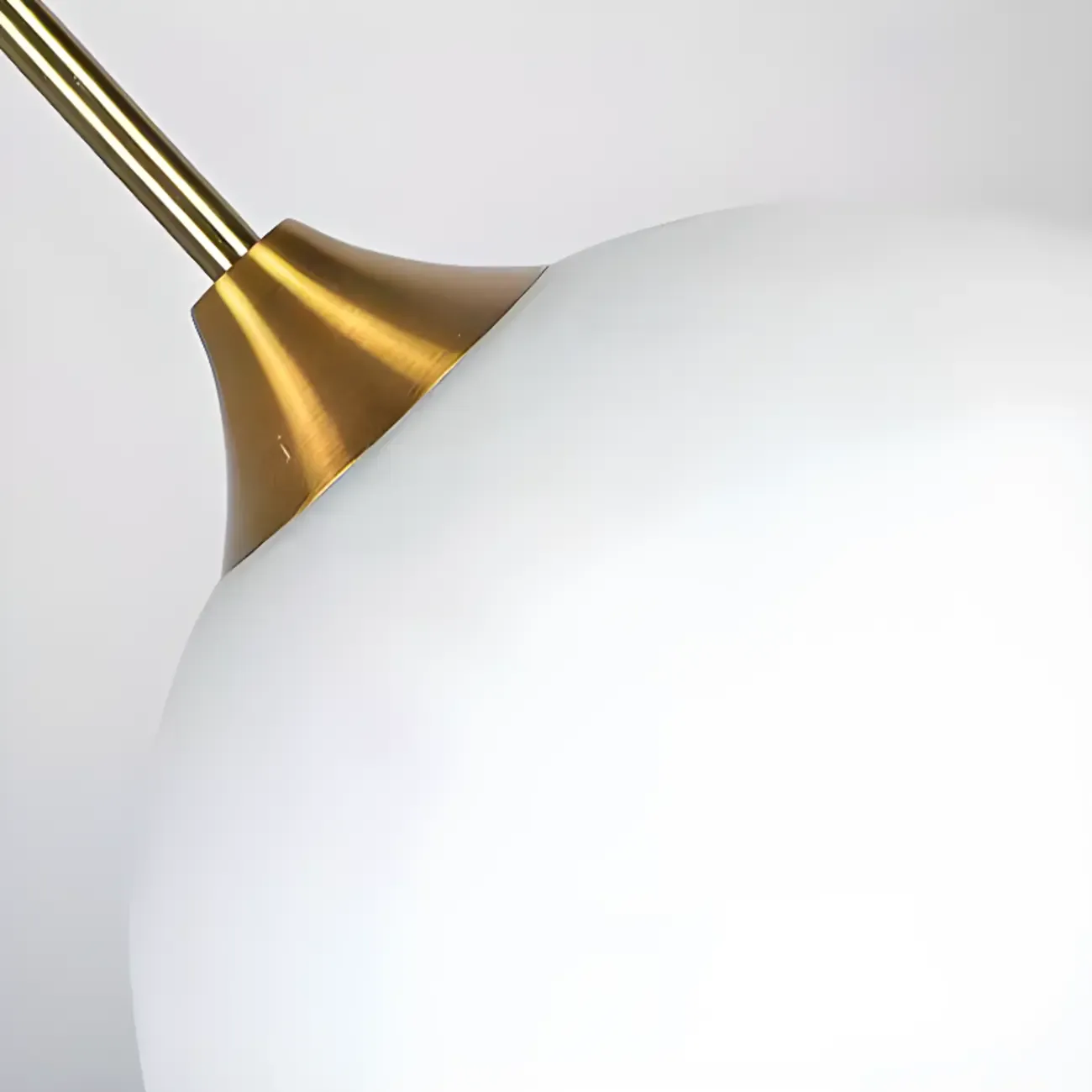 Nordic Milky Glass Globe Hanging LED Lamp for Restaurant Image - 9