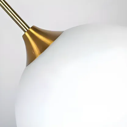 Nordic Milky Glass Globe Hanging LED Lamp for Restaurant Image - 9