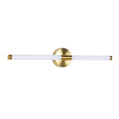 Minimalist Dimmable Gold Tube Vanity Light for Bathroom Image - 5