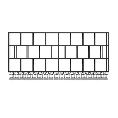 Rectangular Metal Wine Rack Wall Mounted Lighting Included Image - 11