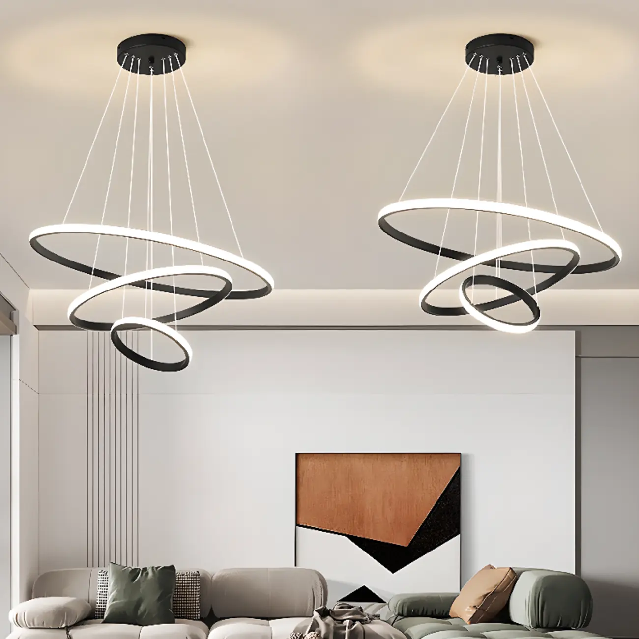 Modern LED Spiral Style Chandelier with Adaptive Length  Image - 1 | homeyfad