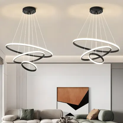 Modern LED Spiral Style Chandelier with Adaptive Length  Image - 1