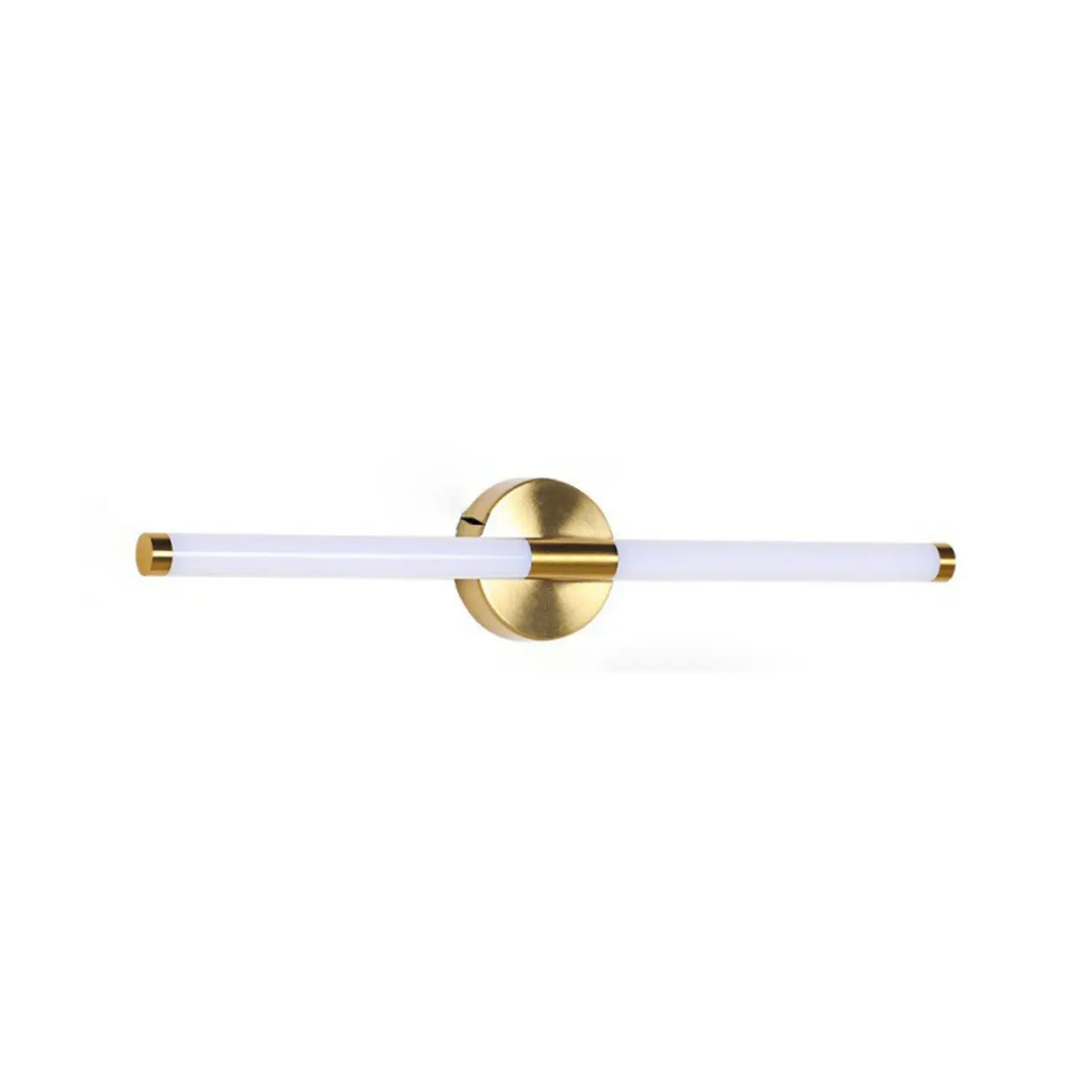 Minimalist Dimmable Gold Tube Vanity Light for Bathroom Image - 8 | homeyfad