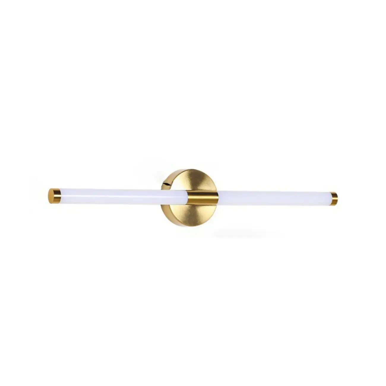 Minimalist Dimmable Gold Tube Vanity Light for Bathroom Image - 8