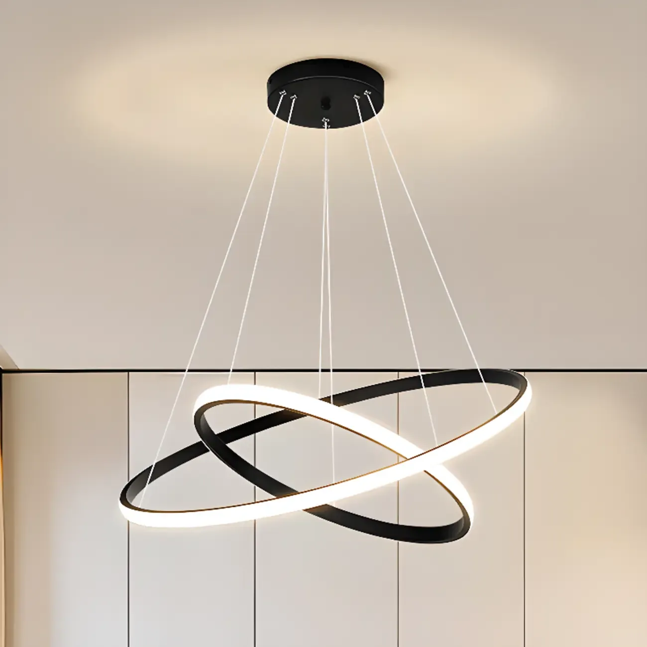 Modern LED Spiral Style Chandelier with Adaptive Length  Image - 3