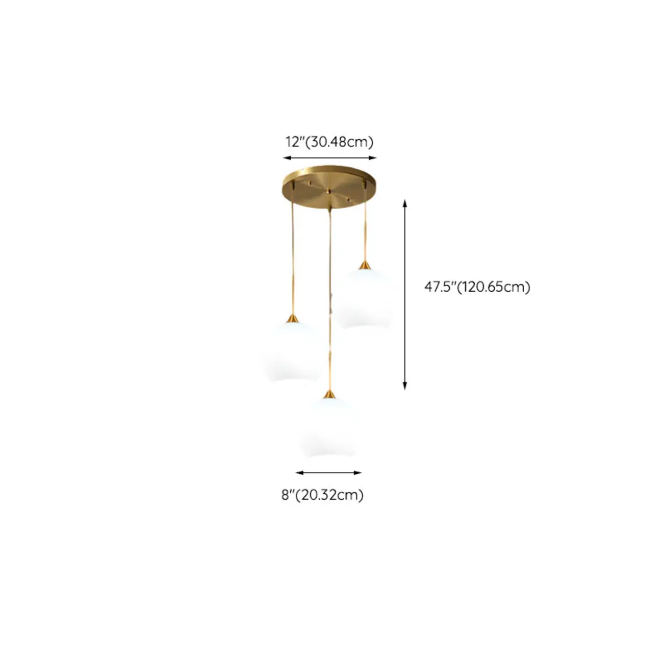 Nordic Milky Glass Globe Hanging LED Lamp for Restaurant Image - 15 | homeyfad