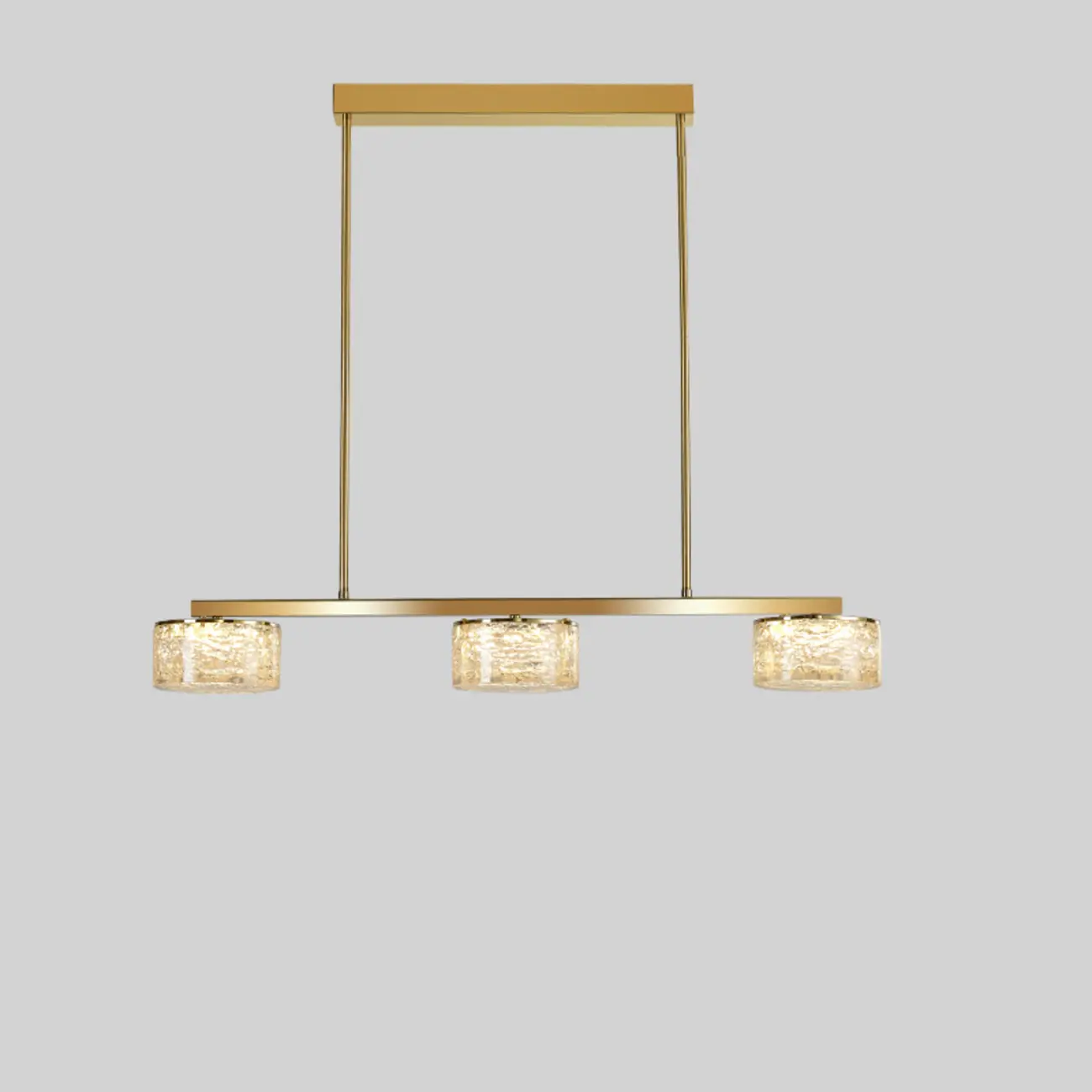 Gold Metal Island Lighting with Remote Control Stepless Dimming Image - 3 | homeyfad