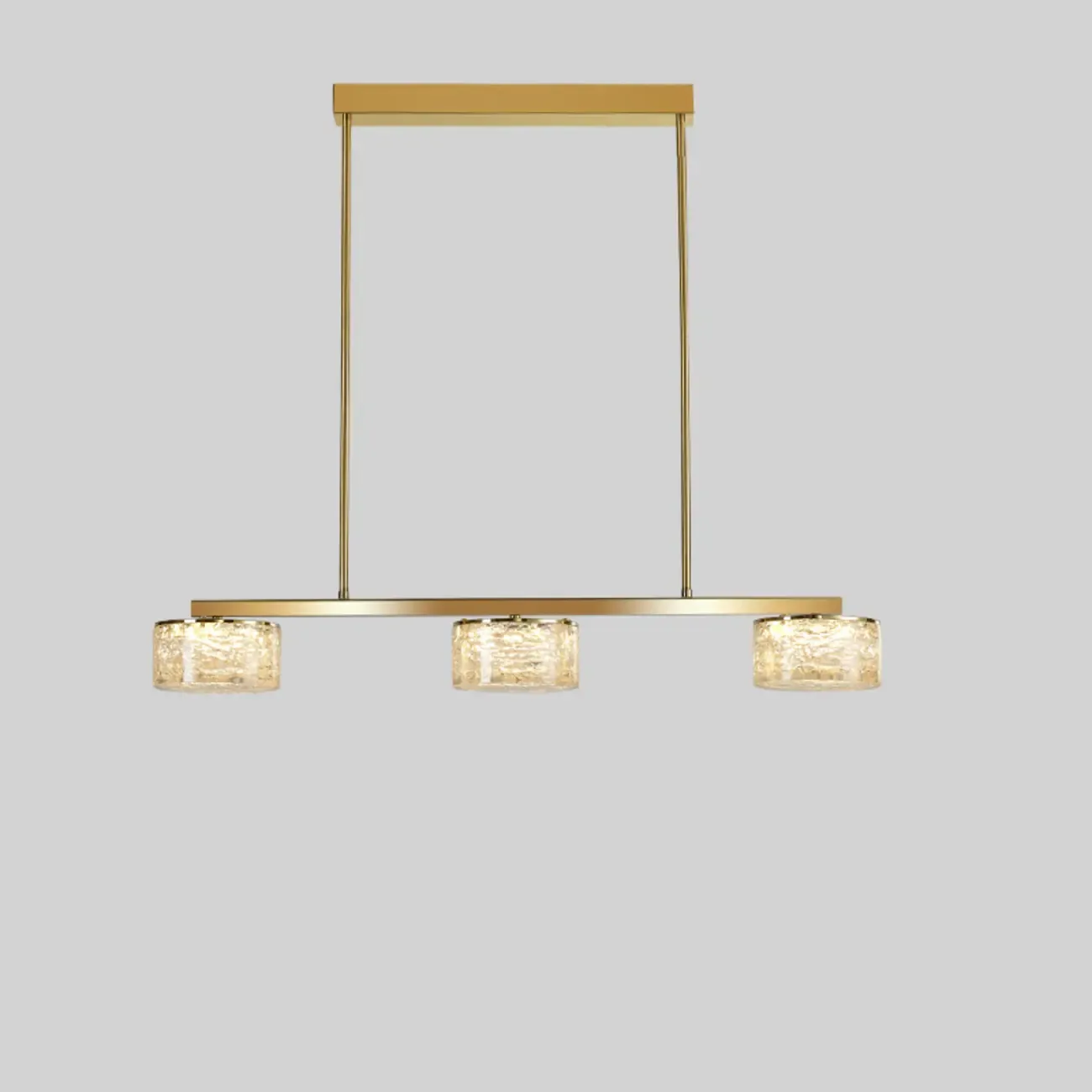 Gold Metal Island Lighting with Remote Control Stepless Dimming Image - 3
