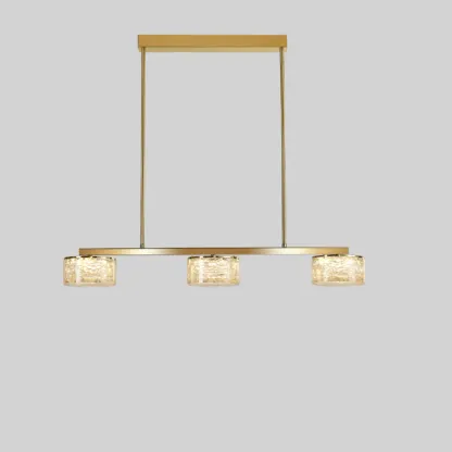 Gold Metal Island Lighting with Remote Control Stepless Dimming Image - 3