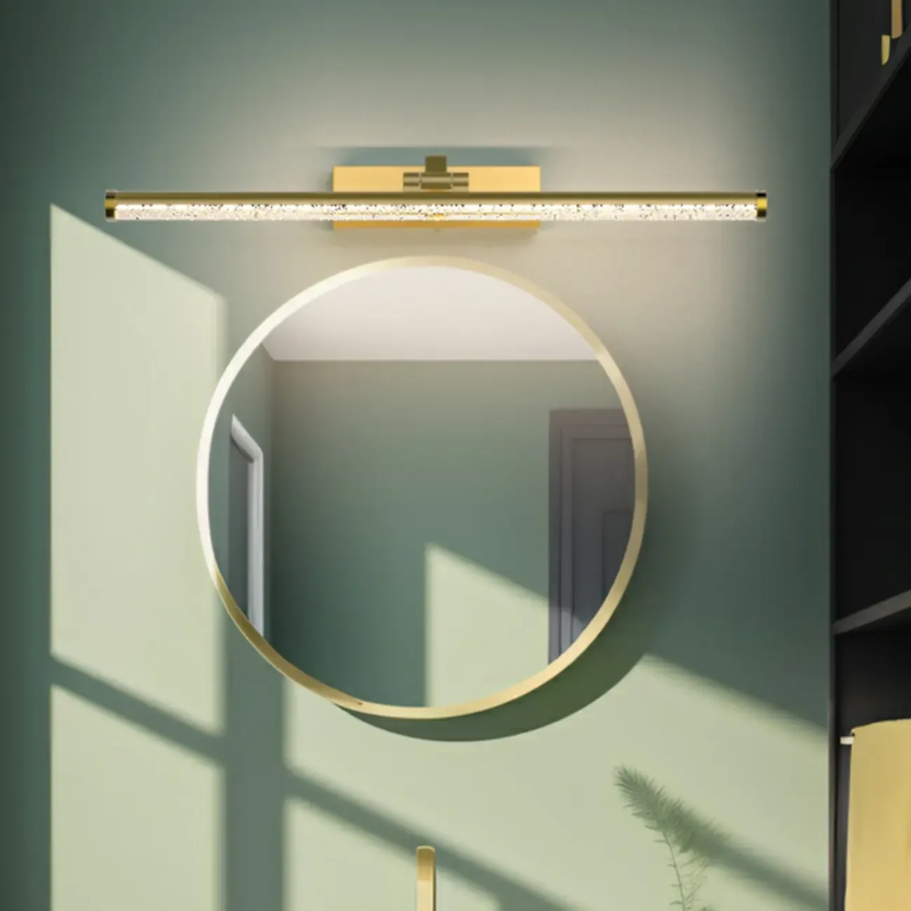 Modern Long LED Vanity Lights with Sleek Frame Image - 1