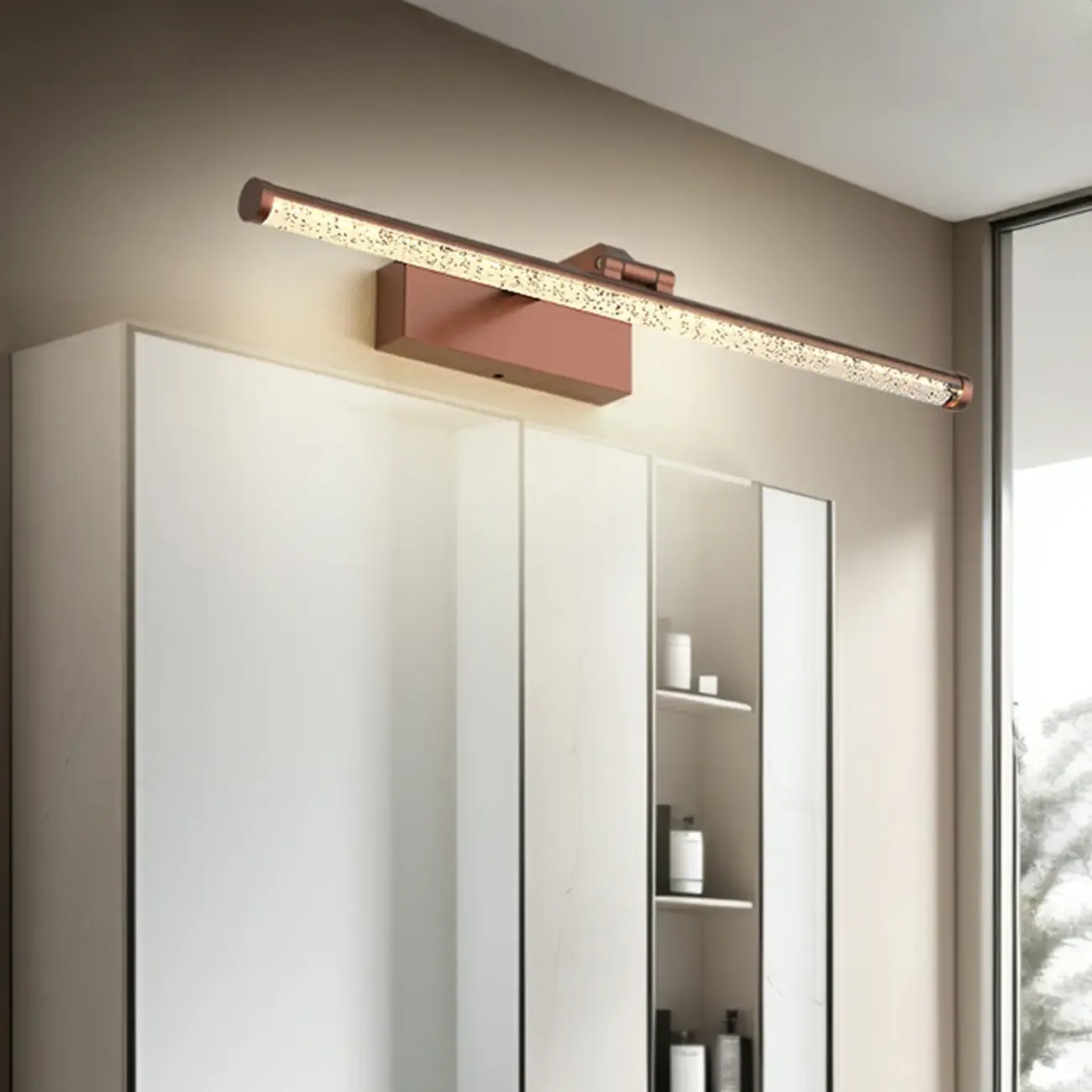 Modern Long LED Vanity Lights  with Sleek Frame Image - 4