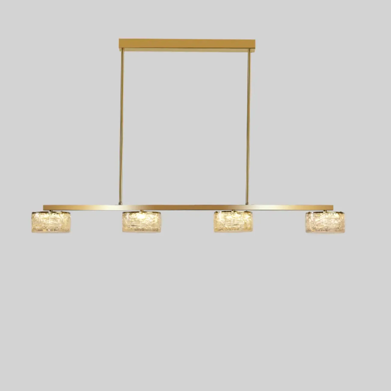 Gold Metal Island Lighting with Remote Control Stepless Dimming Image - 7