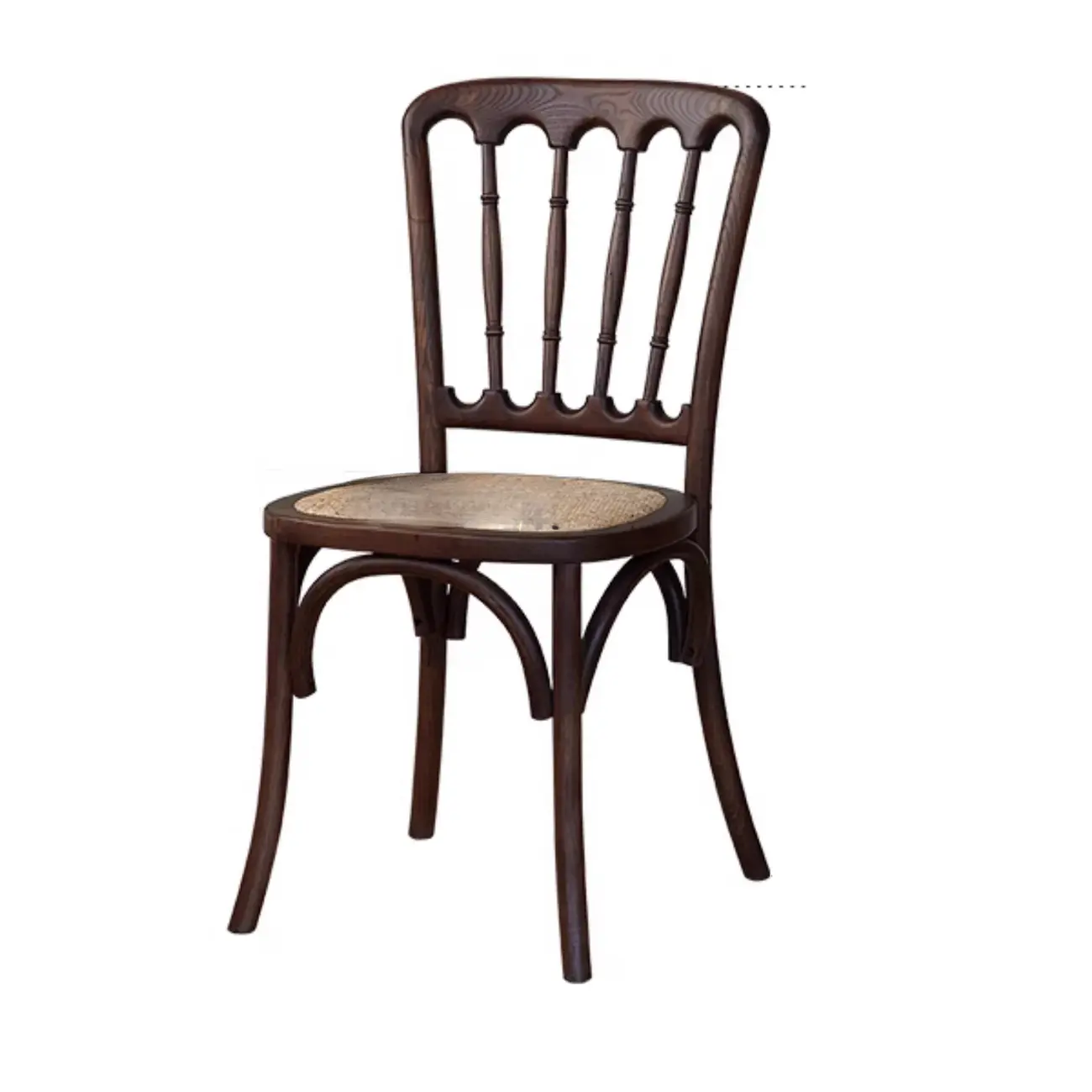 Countryside Rustic Standard Slat Back Wooden Dining Chair Image - 19 | homeyfad