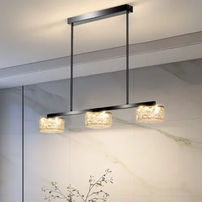 Gold Metal Island Lighting with Remote Control Stepless Dimming Image - 8