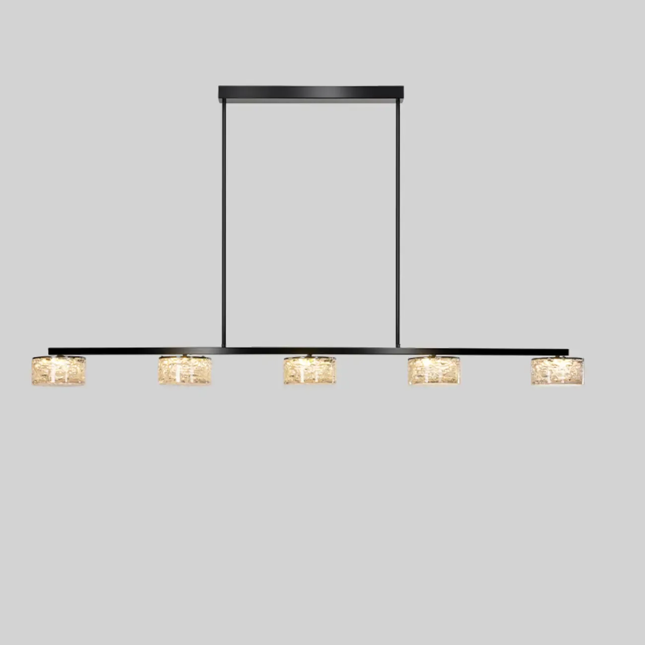 Gold Metal Island Lighting with Remote Control Stepless Dimming Image - 9