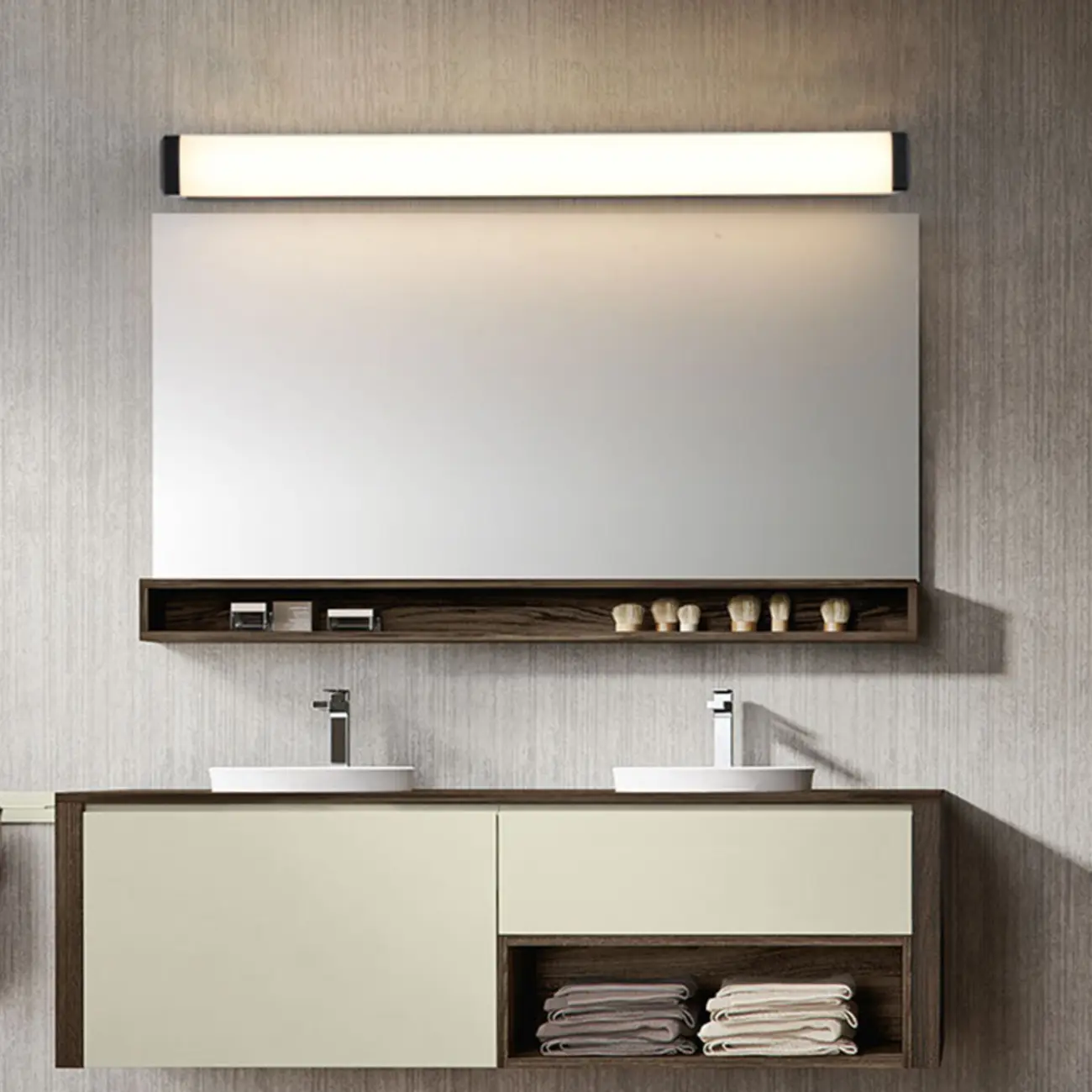 Modern Geometric linear Vanity Lights with Glass Shade Image - 1 | homeyfad