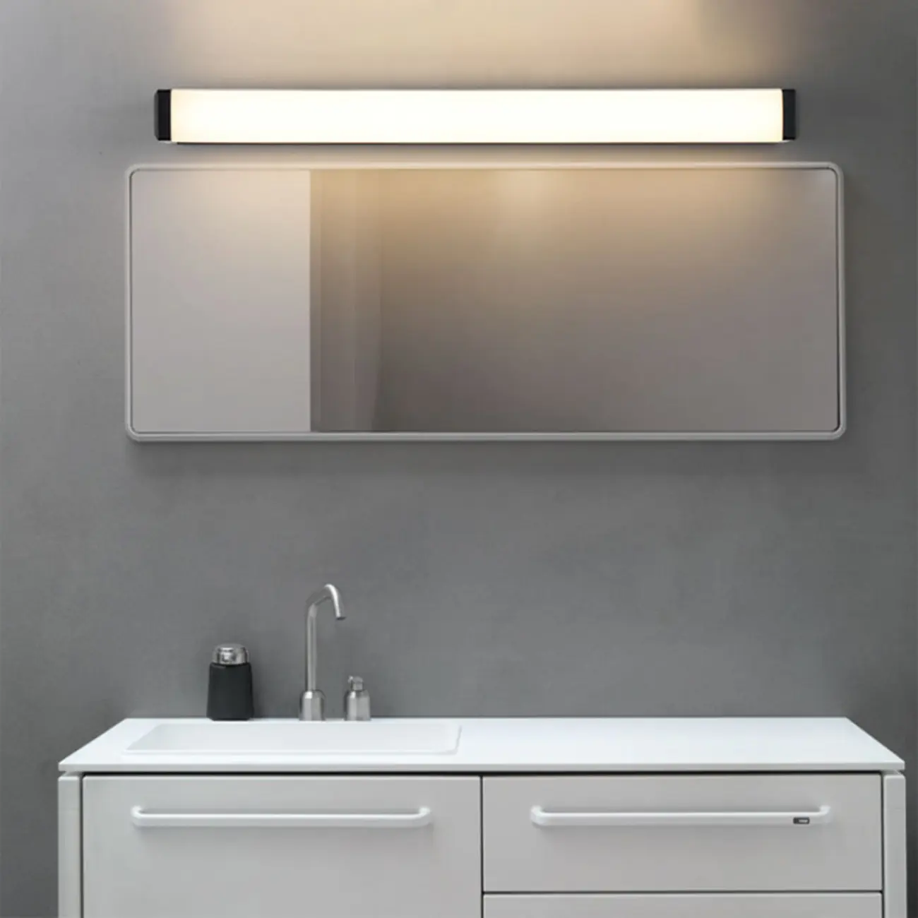 Modern Geometric linear Vanity Lights with Glass Shade Image - 2 | homeyfad