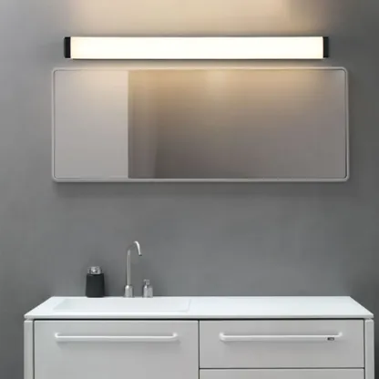 Modern Geometric linear Vanity Lights with Glass Shade Image - 2