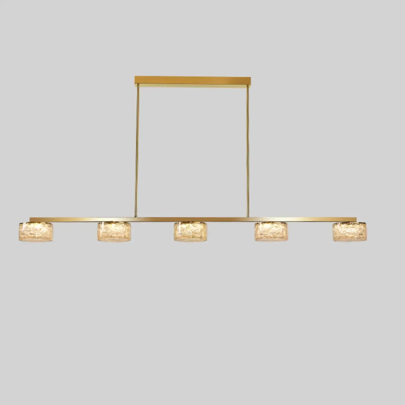 Gold Metal Island Lighting with Remote Control Stepless Dimming Image - 11