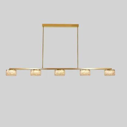 Gold Metal Island Lighting with Remote Control Stepless Dimming Image - 11