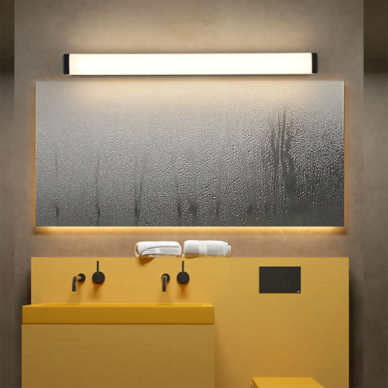 Modern Geometric linear Vanity Lights with Glass Shade Image - 4
