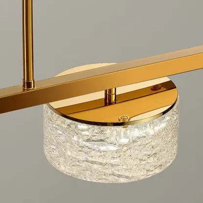 Gold Metal Island Lighting with Remote Control Stepless Dimming Image - 13
