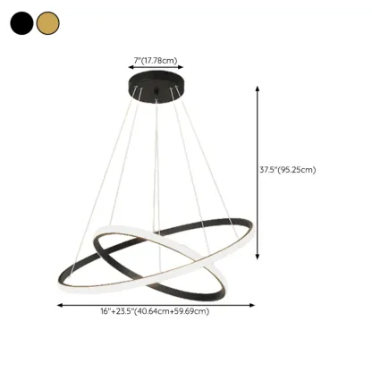 Modern LED Spiral Style Chandelier with Adaptive Length  #size