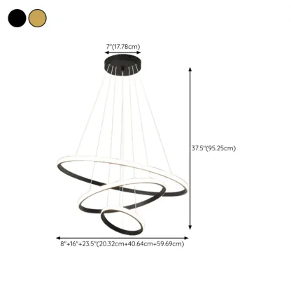 Modern LED Spiral Style Chandelier with Adaptive Length  Image - 20