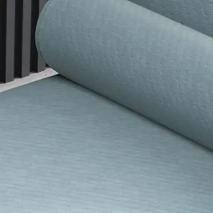 Solid Wood Flannel Blue Upholstered Chaise Lounge with Reclining Back and Pillow Set Image - 7