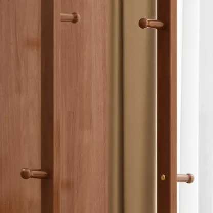Modern Wooden Hall Tree with Mirror & Storage Image - 12