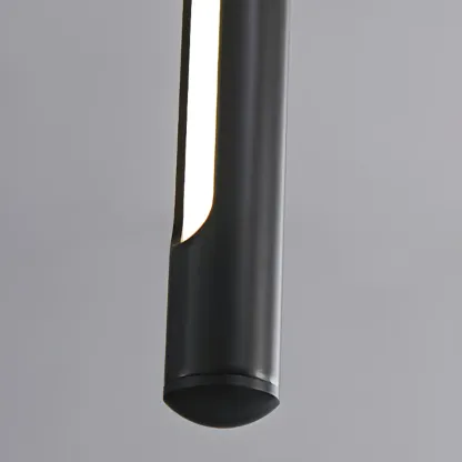 Minimalist Golden Black Cluster Linear Hanging Light for Staircase Image - 20