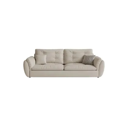 86.5" Upholstered Nappa Loveseat 3 Seater Sofa  Image - 2