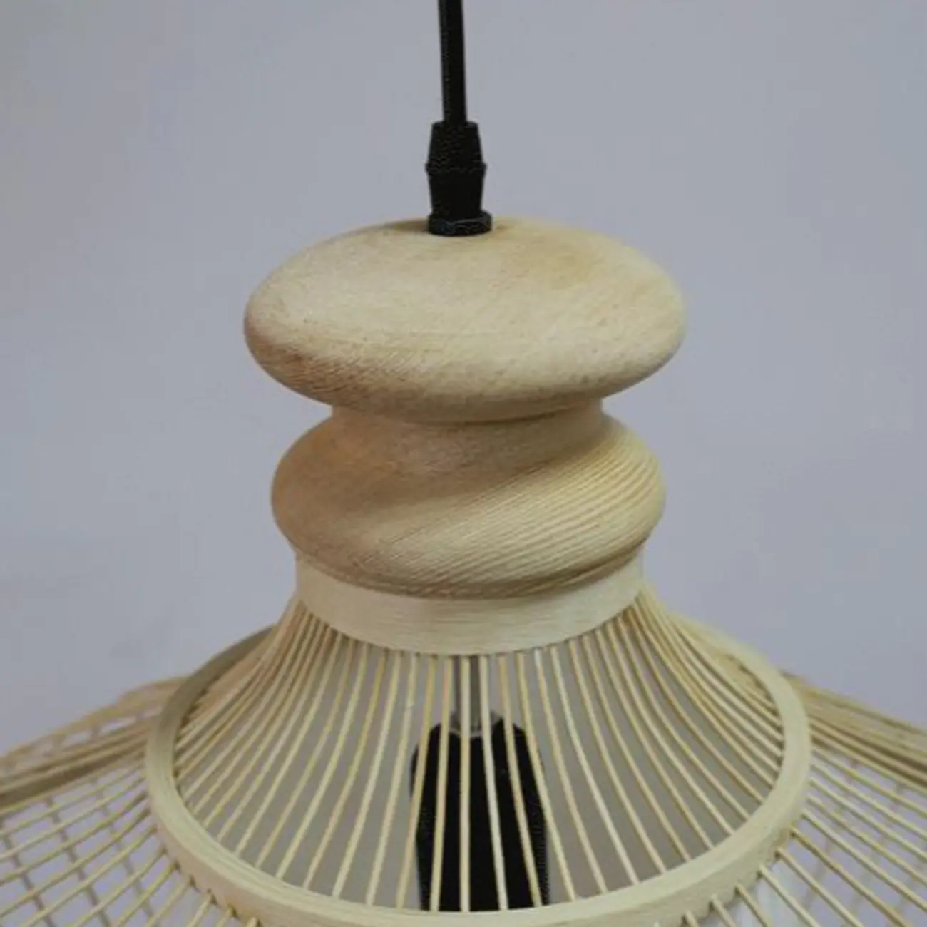 Countryside Rattan Style Cave Shade Pendant Light for Living Room Image - 14 | homeyfad