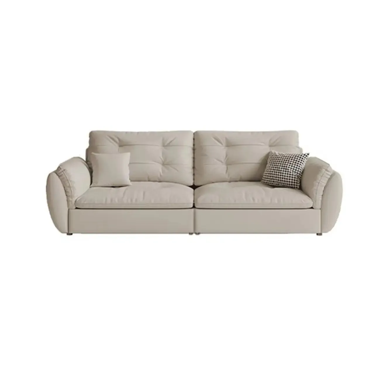 86.5" Upholstered Nappa Loveseat 3 Seater Sofa Image - 4