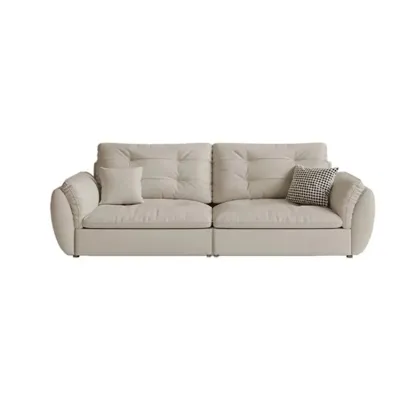 86.5" Upholstered Nappa Loveseat 3 Seater Sofa  Image - 4