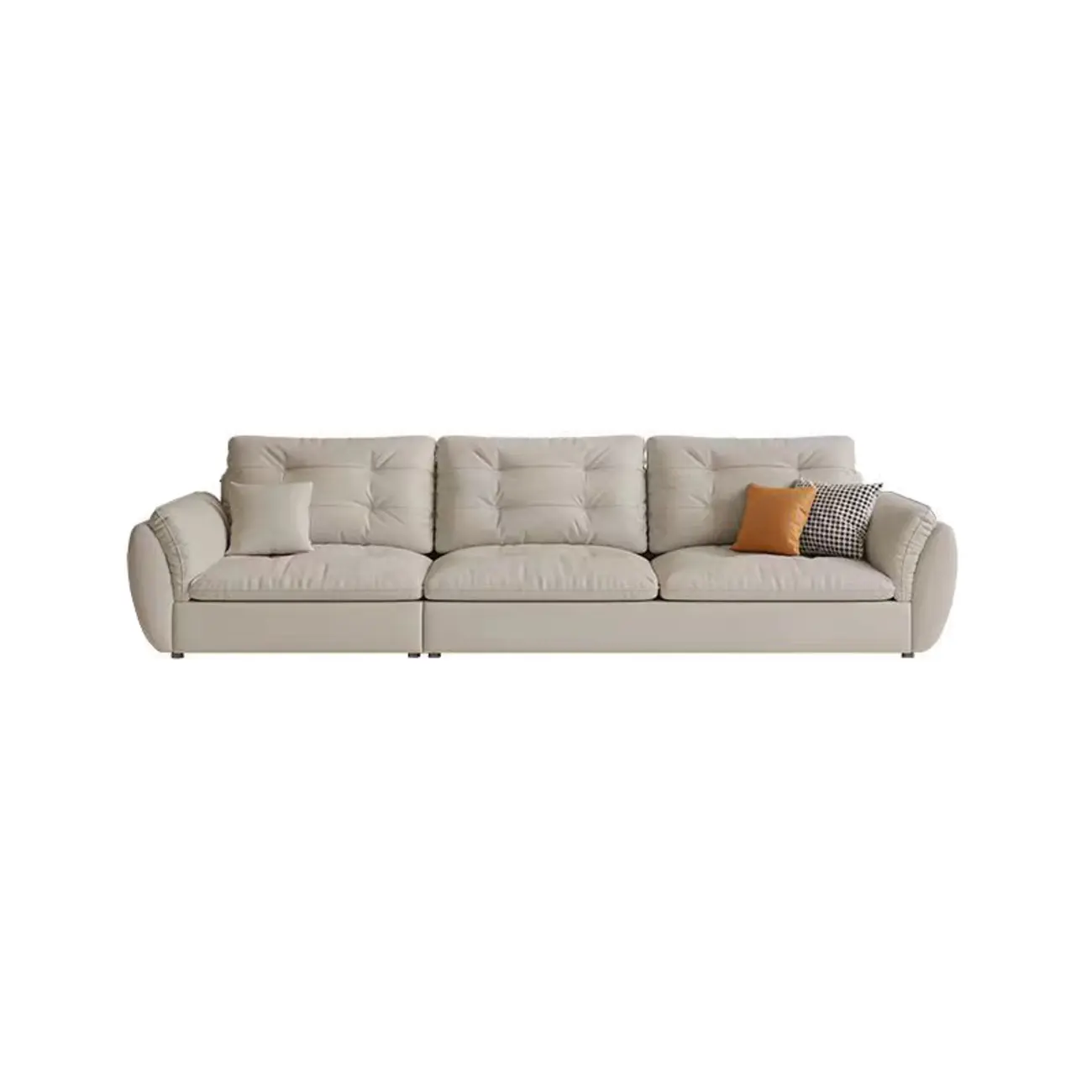 86.5" Upholstered Nappa Loveseat 3 Seater Sofa  Image - 7 | homeyfad