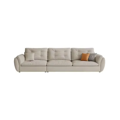 86.5" Upholstered Nappa Loveseat 3 Seater Sofa  Image - 7