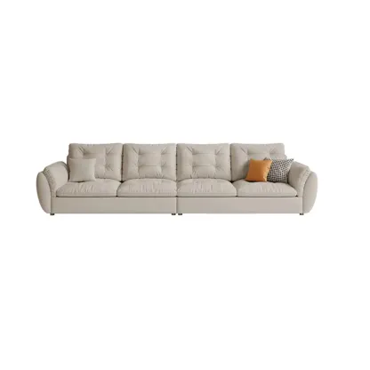 86.5" Upholstered Nappa Loveseat 3 Seater Sofa  Image - 10