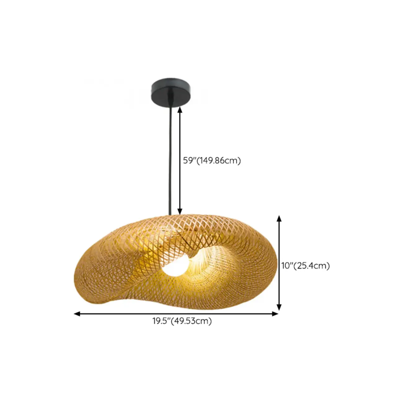Countryside Rattan Style Cave Shade Pendant Light for Living Room Image - 20 | homeyfad